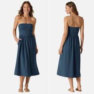 Tommy Bahama Women’s Bandeau Dress Cover Up Midnight Sea Size M